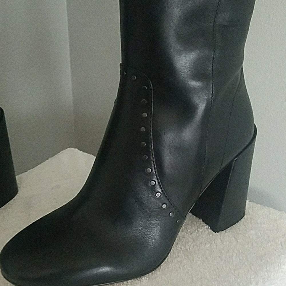 Coach Falon BT LTR Black Leather Boots - Picture 8 of 8